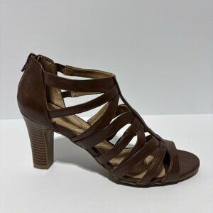 LifeStride Women’s Carter Brown Heeled Sandals, Size 8.5 M
